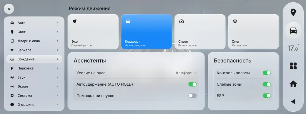 Режим движения: новый дизайн, день